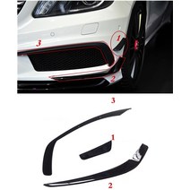 프론트 범퍼 스포일러 프론트 립 블레이드 벤츠 a 클래스 a200 a250 260 a45 amg 2013 2014 2015 용 하단 그릴, 2개 1
