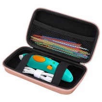 3Doodler Start+ Essentials용 Elonbo 하드 여행용 케이스2022 어린 이용 3D 펜 세트 프린팅 보관 오거나이저 홀더 플라스틱 필라멘트 충전기에 맞는 추가, 로즈 골드