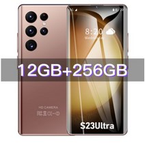S23 울트라 5G 스마트폰 7.3 인치 풀 스크린 전화 16GB + 휴대폰 글로벌 안드로이드 13 새로운 브랜드, 없음, 3.Gold 12GB  256GB