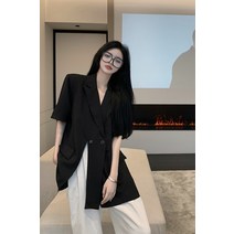 반팔 커리어우먼 패션 여성여름자켓 최수연 캐주얼 클래식 하객룩 우영우 슬림 오버사이즈