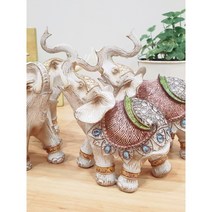 부자되는 코끼리 상 장식, 3호 한 쌍