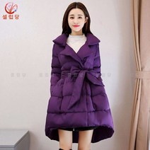 셀럽당 여성 패딩 가을 겨울 도톰 숄카라 퓨어 a라인 코트