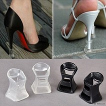 충격흡수하이힐보조굽/구두굽 하이힐보호캡 하이힐굽, 보조굽-검정-M