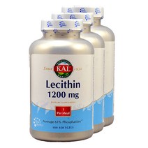 Kal 레시틴 1200mg 소프트젤, 100개입, 3개