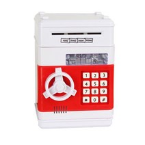 가정용금고 개인용금고 전자 암호 돈 상자 코드 키 잠금 돼지 저금통 자동 동전 현금 절약 돈 상자 카운터 미니 안전 상자 선물 소형금고 지문인식금고, 하얀