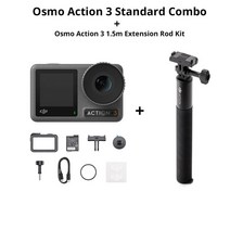액션캠 DJI-Osmo 액션 3 카메라 16m 방수 4K/120fps 및 슈퍼 와이드 FOV 듀얼 터치 스크린 오리지널, [03] Ski Combo, [04] with 256G SD card, 12.Ski Combo - with 256G SD ca