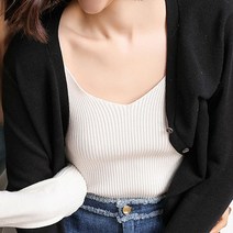 따봉오빠 여성 기본 데일리템 봄 가을 니트 가디건 블랙(DB269)