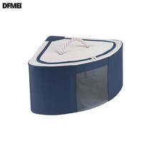 DFMEI.storage box--코너 박스 방수 방습 패브릭 부채꼴 접이식 수납 수납함, 스몰【38*38*23cm】, 곤색