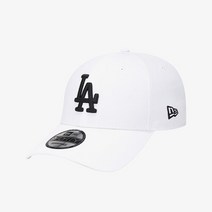[AK PLAZA] [뉴에라][공용]MLB LA 다저스 베이직 블랙 온 화이트 볼캡 (12836270)