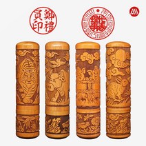 [삼촌네도장] 대추나무도장 12지 띠도장 인감도장 개인도장 6푼18mm, 말, 해서체