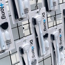 닥터홍 마우스브러쉬 블랙&화이트 실리콘칫솔 교체형 혀클리너 4P 4개세트, 마우스브러쉬 블랙앤화이트 4개세트