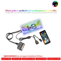 쿨링 저소음 양면 RGB ARGB LED 스트립 다채로운 조명 컴퓨터 케이스 섀시 Diy 5V 3 핀 램프 바 4 인터페이스 자기, 06 Controller