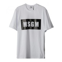 MSGM [라벨루쏘] [MSGM] 3040MM67 217098 01 박스 로고 남성 티셔츠