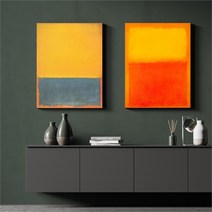 마크로스코 명화 인테리어 그림 액자 No13~24 캔버스 3호, 24번／3호19x27cm(캔버스액자옆면흰색)
