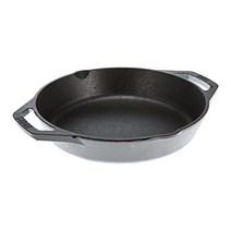 롯지 무쇠 베이커스 스킬렛 듀얼 핸들 시즌드 구이판 블랙, 1개, 26cm