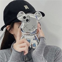 베어브릭 크롬 일체형 풀커버 케이스(호환), 본상품선택, 아이폰11프로