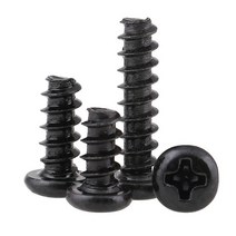 M1 5 블랙 500개 팬 헤드 마이크로 나사 필립스 십자 크로스 셀프 태핑 볼트, M1.5 (500개), 5mm