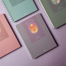 아이비스 A5 스프링 노트 감성 일러스트 노트, 그린