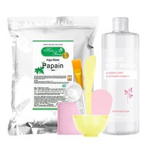 메디플라워 대용량 모델링팩 스타터팩 / 파파인 1kg+팩도구 6종+콜라겐 멀티 부스터 500ml
