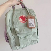 피엘라벤 칸켄가방 FJALLRAVEN 방 하이 여행 방수 여성 캐주얼 포그 레인보우 아트, 민트 그린 클래식