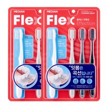 메디안 플렉스이펙션 칫솔 4입 1+1, 2개, 4개