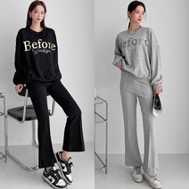 (당일발송/12시이전주문건) 마이비몰 포어 맨투맨 티셔츠 부츠컷 팬츠 트레이닝 세트