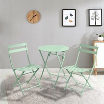 티테이블 야외 2인 라이프타임 가든 카페 디자인 세트, 1 접이식 설치 면제