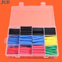 견고한 JCD 530pcs 열 수축 튜브 절연 구색 전자 폴리올레핀 와이어 케이블 슬리브 키트, 한개옵션0