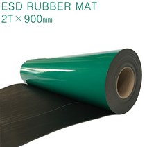 도전성 고무매트 유광 ESD RUBBER MAT 2T×900㎜×1m, 1개, 녹색