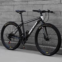 접이식 자전거 경량 성인용 다기능 가변 속도 중고생 산악 신제품, black A+24inch+24