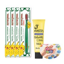 포켓몬 유시몰칫솔 레귤러 4개+캔뱃지+샴푸75, 포켓몬 유시몰칫솔 레귤러 4개+