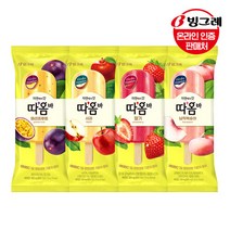 빙그레 따옴바 4종 딸기/사과/패션프루트/복숭아 x30개 /아이스크림, 01.따옴바 딸기 30개