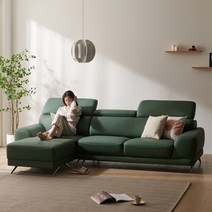 아델라 4인 헤드레스트 천연 소가죽 소파 (스툴 포함), 크림화이트(스툴포함)