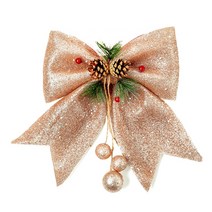 화환 화환 장식 Xmas Tree Topper Ornaments 실내 야외 공예 용품, 로즈 골드