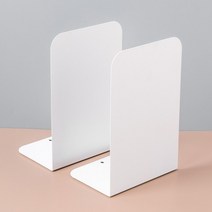 화이트 2P 금속 철제 북엔드 선반 책장 인테리어 파티션 칸막이 책 받침대 지지대 거치대