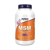 NOW Supplements MSM (Methylsulfonylmethane) 1 000 mg Joint Health* 240 Veg Capsules