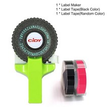 레터프레스 미니 동판화 석판화 CIDY 미니 휴대용 프린터 DIY 핸드 홀드 타자기 라벨 메이커 MOTEX E101 레터링 기계용 3D 엠보싱 수동 테이프, 3.green - 기타