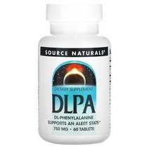소스 내추럴스 DLPA 750 ㎎ 60 정, 120 개 소스 내추럴스