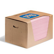 액체 산성 부식 케미컬 흡착제 패드 100매 흡착포 유해화학물질처리 흡수포 38cm W x 51cm L 100매 / Box