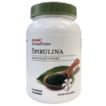 GNC 스피루리나 Spirulina 100캡슐, 단품, 100정, 1개