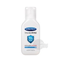 해피바스 브이프로텍트 안심 손 소독제겔, 45ml, 4개