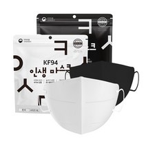 인생마스크 KF94 컬러마스크 100매, 대형 XL, 블랙