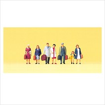 Preiser 75036 디오라마 미니어처 테라리움 승객과 여행객 7명 세트 사람 피규어 모형 1:120 사이즈