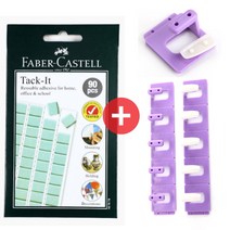 SM 네일껌+팁스탠드 묶음세트 고정껌 네일팁스탠드 원형 일자 네일팁, 1개, 네일껌+팁스탠드 일자형세트