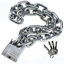 체인 쇠사슬 자물쇠 세트 1M 오토바이/자전거/다용도문/산업용 녹 방지 아연도금