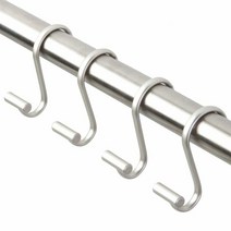 IDesign 금속 TBar 샤워 커튼 후크 녹 방지 링 어린이 욕실 손님용 마스터 욕실용 2.5cm x 4.4cm 7cm(1인치 1.75인치 2.75인치) 12개 세트, Satin