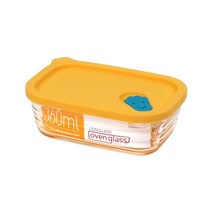 락앤락 글라스락 웨이브스팀홀-직사각-360ml-YELLLG323 9W49214A, 1개, 1개