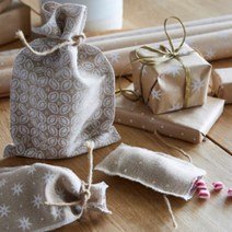 이케아 황마 패브릭 선물 복주머니 천파우치 3종세트