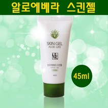 알로에베라 스킨젤 알로에 겔 수딩젤 피부 진정 수분 보습 영양 끈적임없이 촉촉하게 얼굴 바디 면도후 상처보호 알로에수딩젤, 1개, 45ml