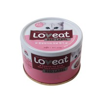 사조 러브잇 레드라벨 고양이 간식캔 160g, 흰살참치 + 맛살 혼합맛, 8개